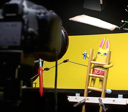 Puppet Claymation Hichi on Set: Bristol Festival of Puppetry
