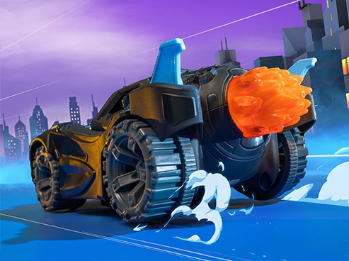 Stop Motion Toys Animation: Batman Batmobile from Imaginext DC Super Friends toy collection.